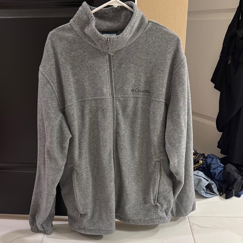 Columbia Charcoal Full-Zip Fleece Jacket